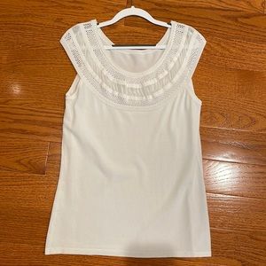 White Knit Top size S